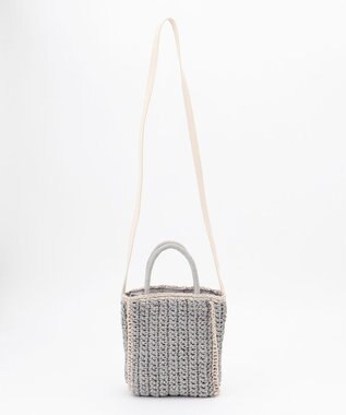 ANY SIS バイカラーミニカゴショルダー バッグ ライトグレー×アイボリー