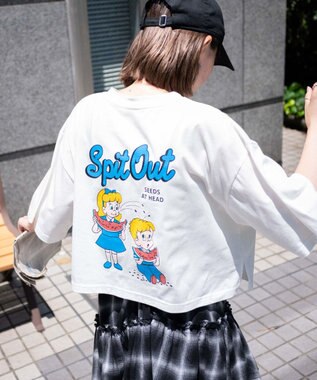 WEGO イラストモチーフグラフィックショートT ホワイト