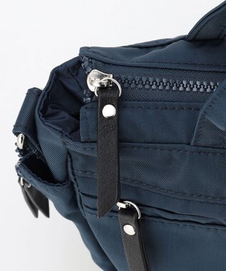 LA BAGAGERIE 【MONICA】サイドジップ2WAYトートバッグ ネイビー