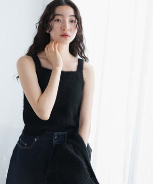 WEGO アンサンブルニットリボンカーデ ブラック