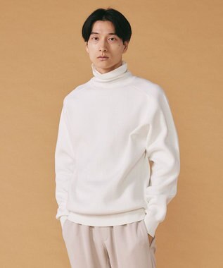 UNFILO MENS MOVE TEX タートルネック ニット アイボリー系