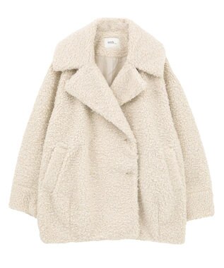 earth music&ecology ループファーコート Ivory