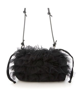 UNBILLION カシュカシュ cachecache / チュールフリルショルダーバッグ ブラック