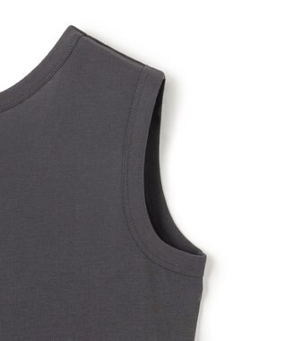 UNFILO ドライタッチフライス フレアワンピース チャコール