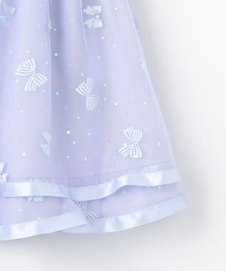 ANY KIDS リボン チュールスカート サックスブルー