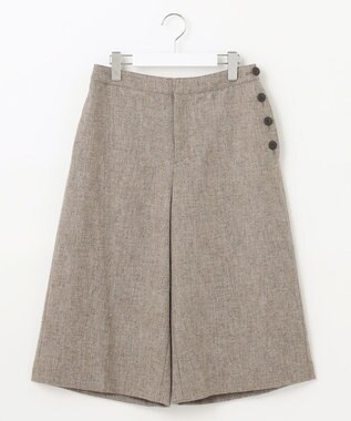 J.PRESS LADIES シャンブレーツイル キュロット パンツ ブラウン系