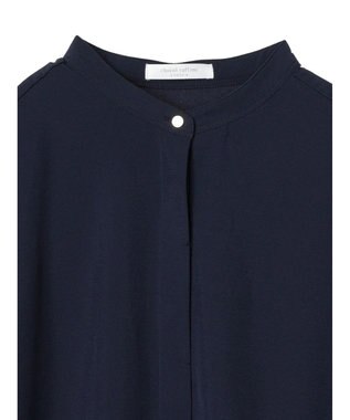 Green Parks イージーケア　比翼ボタンチュニック Dark Navy
