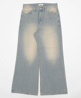 WEGO 【ユニセックス着用ITEM/ウエスト調整可】フレアデニムパンツ デニム淡加工色