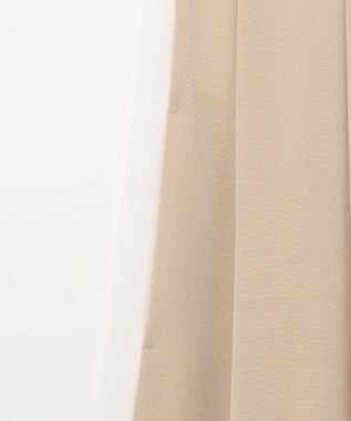 GRACE CONTINENTAL ラインバイカラードレス ベージュ