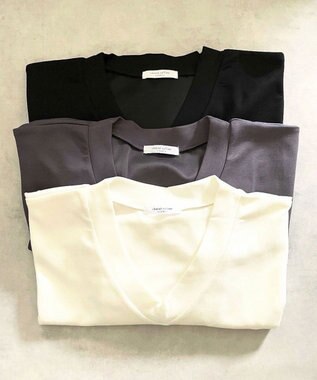 Green Parks ショート丈Ｖネックポンチプルオーバー White