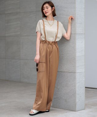 23区 【洗える】レーヨンポリエステルストレッチ プルオーバー ラメニット ゴールド系