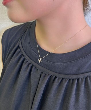 Phoebe 【金属アレルギー対応】フォーペタルズビジューネックレス/ニッケルフリー ゴールド ゴールド