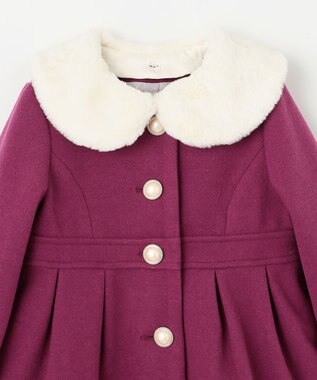 ANY KIDS ウール ライク コート ローズ