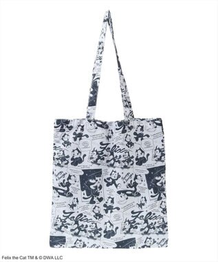 Green Parks ■ＦＥＬＩＸ　総柄ｐｔ　トートバッグ White×Black