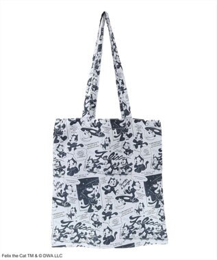 Green Parks ■ＦＥＬＩＸ　総柄ｐｔ　トートバッグ White×Black