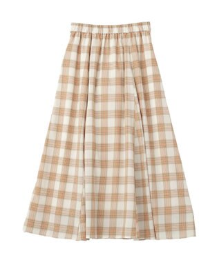 Green Parks イージーケアチェックボリュームスカート Beige