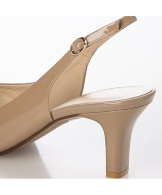 Riz raffinee <Riz raffinee>スクエアカット バックベルトサンダル ダークベージュエナメル