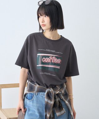 AMERICAN HOLIC 刺繍&フォトプリントTシャツ Charcoal Gray