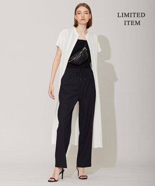 ICB L 【WEB限定・洗える】 ブロードステッチリブ タンクトップ ブラック系