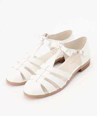 TINY RIBBON GURKHA SANDALS サンダル, ブラック系, 35