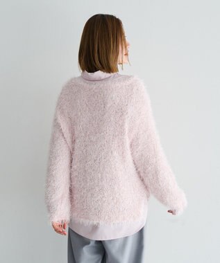 YECCA VECCA ラメ混シャギーニット Pink