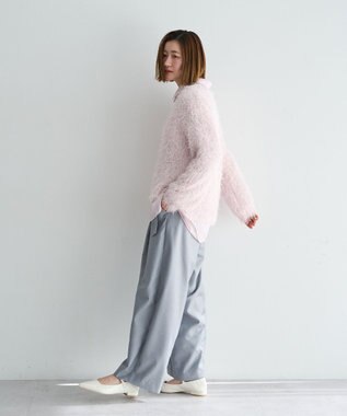 YECCA VECCA ラメ混シャギーニット Pink