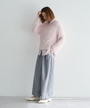 YECCA VECCA ラメ混シャギーニット Pink