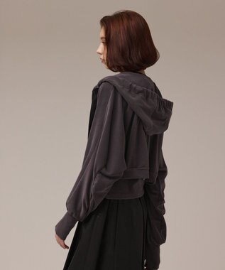 GRACE CONTINENTAL ルーズパーカーsetトップ チャコール