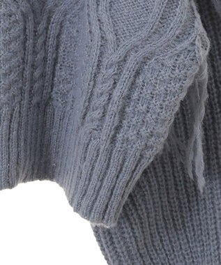 Green Parks ・ｓｗｉｎｇ　ｂｙ　フリンジタートルニット Blue