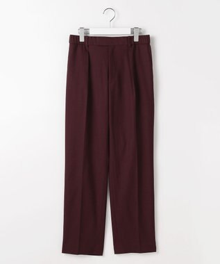 自由区 L 【SHIHOさん着用】TRスラブツイルテーパード パンツ ボルドー