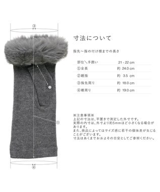 ORuKuBET 【オンワード・クローゼット限定】エコファーフィンガーレスグローブ(WOMEN)【スクワラン加工 / 抗菌機能】 グレー