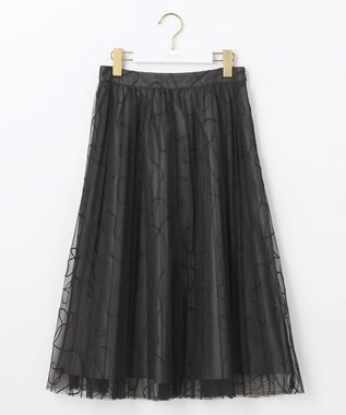 ANY SIS ラインアートプリーツ スカート ブラック