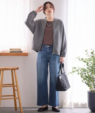 ANY ダンボールジップブルゾン チャコール