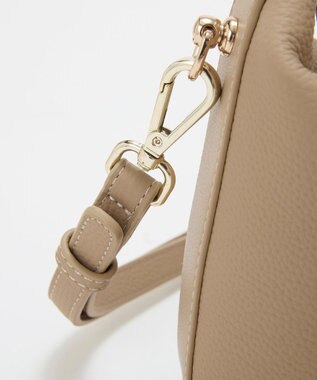 TOPKAPI 【TREASURE TOPKAPI】シュリンクレザー ハンドルオープン ミニ ショルダーバッグ グレージュ