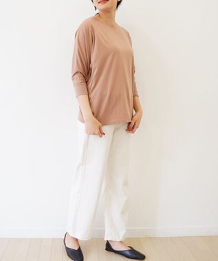 TOQUE 〈大草直子さんアドバイザー〉 【天然素材】タンギスコットン天竺ドルマンTシャツ モカ