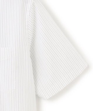 J.PRESS MEN 【EXTRA COMFORT / 形態安定・ストレッチ・抗菌防臭・速乾】ピンオックス オルタネートストライプ 半袖シャツ/B.D. グリーン系1