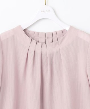 ANY SIS 【美人百花6月号掲載】シアーストライプ ブラウス ピンク