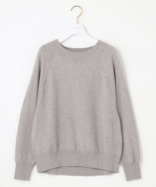 ANY SIS S 【CICA加工】ケーブルリブ ニット ライトグレー