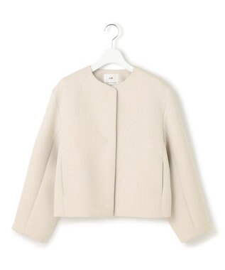 23区 【VERYコラボ】ストレッチトリプルクロス ノーカラージャケット ベージュ系