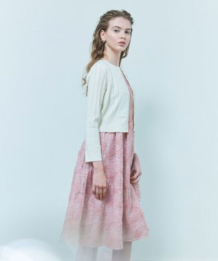 TOCCA LACE STREAM カーディガン オフ系