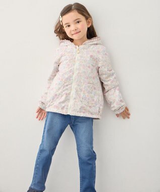 ANY KIDS 【フード取り外し/洗濯機可能】撥水加工リバーシブルゾン ミルクティー