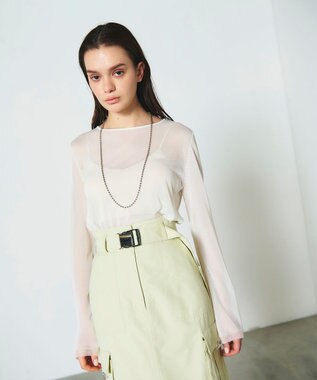 GRACE CONTINENTAL ボールチェーンロングネックレス シルバー