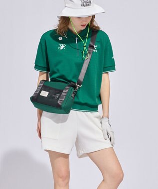 PW CIRCULUS 【WOMEN】ミニワッフル鹿の子ポロ ゴルフウェア レディース グリーン系