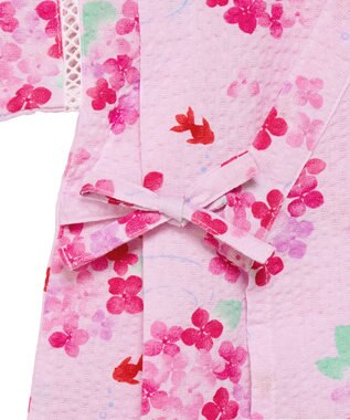 MIKI HOUSE HOT BISCUITS 【ミキハウス】【80-150cm】 アジサイ柄甚平スーツ パープル