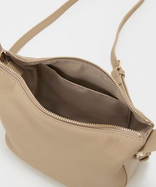 TOPKAPI 【TREASURE TOPKAPI】シュリンクレザー ハンドルオープン ミニ ショルダーバッグ グレージュ