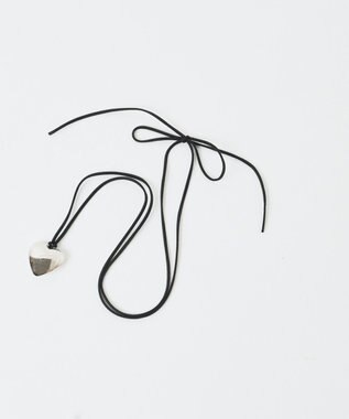 WEGO LBIGハートリボンネックレス シルバー