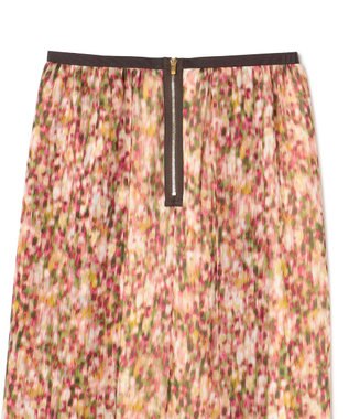 BEIGE， 【洗える】BORONIA / フラワーシフォンロングスカート Pink Print