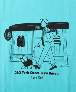 J.PRESS MEN 【AaronChang】【UNISEX】クルーネックTシャツ ターコイズブルー系