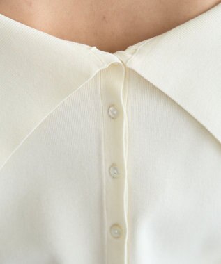 YECCA VECCA 2wayオフショルカラーカーディガン Off White