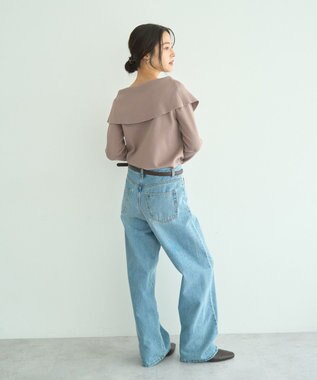 YECCA VECCA 2wayオフショルカラーカーディガン Beige